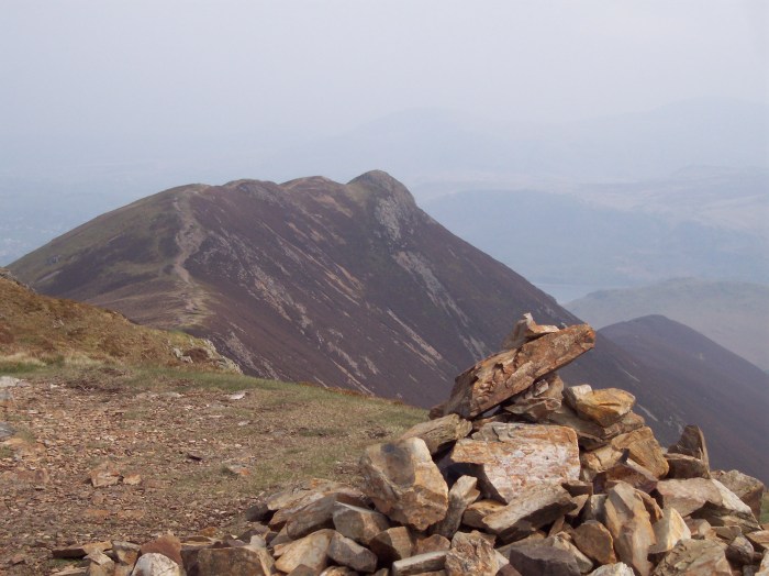 Looking back to Causey Pike