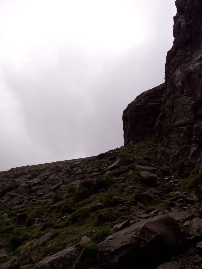Start of the climb up the Great Slab Start of the climb up the Great Slab