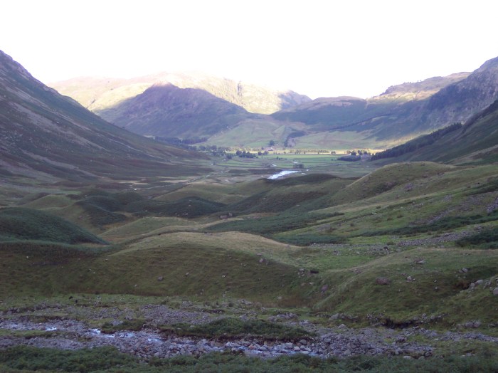 Moraines in Mickelden Moraines in Mickelden