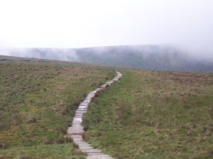 The path up to Ingleborough