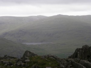 Seathwaite Tarn and the Coniston Fells from Harter Fell