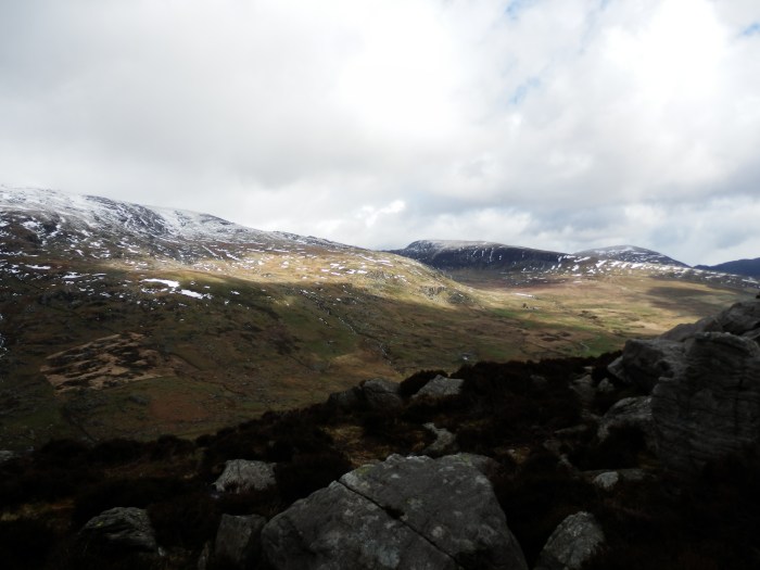 Snowy Carneddau from Tryfan