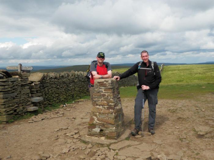 Martin and Stuart at the summit of Pen-y-ghent