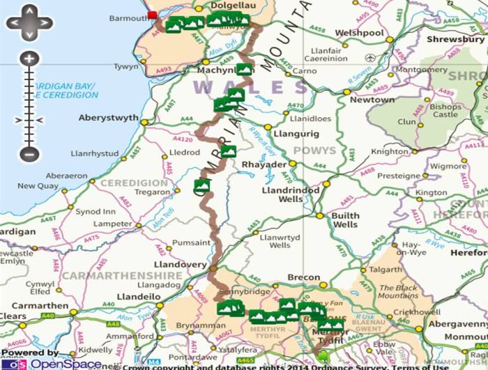 The route (click picture to investigate in more detail on Social Hiking)