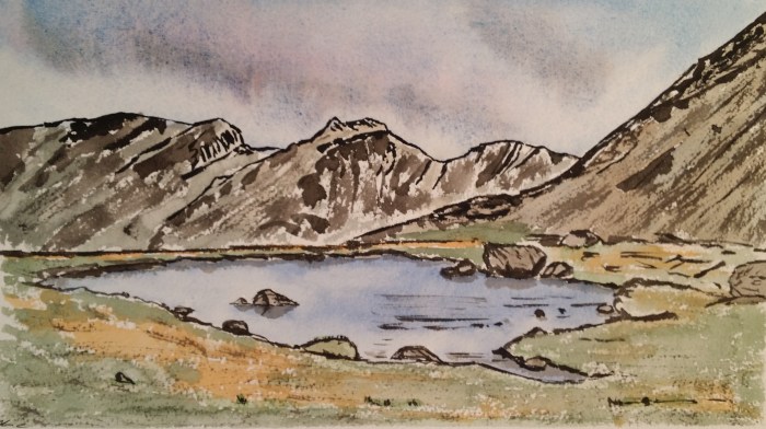The Scafells from Three Tarns