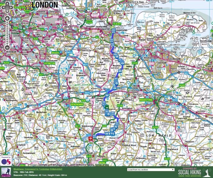 2015-02-17 Wealdway Gravesend to Tonbridge