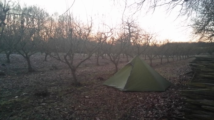 Wealdway Camp 1: Near Mereworth Woods