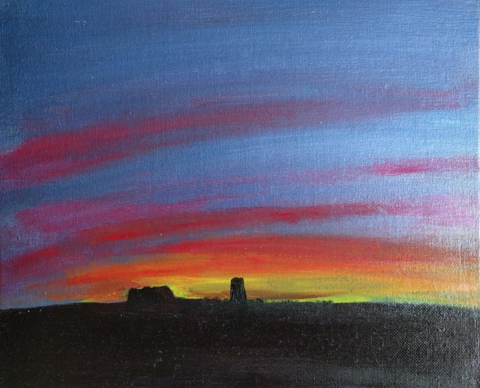 Garn Gron: Acrylic on Board 12" x 10"