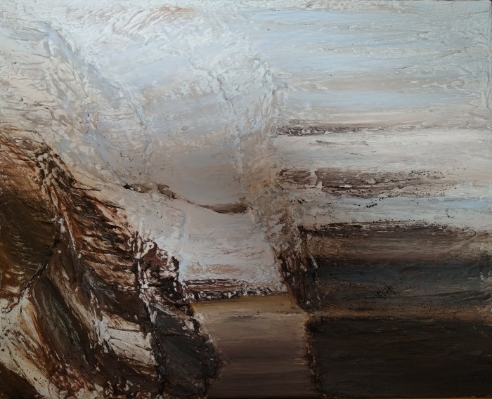 Part of the Longyearbyen Glacier. Acrylic on Canvas 20" x 16", 2017