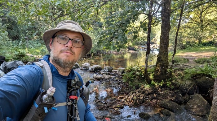 At Wallabrook Foot, confluence with the East Dart